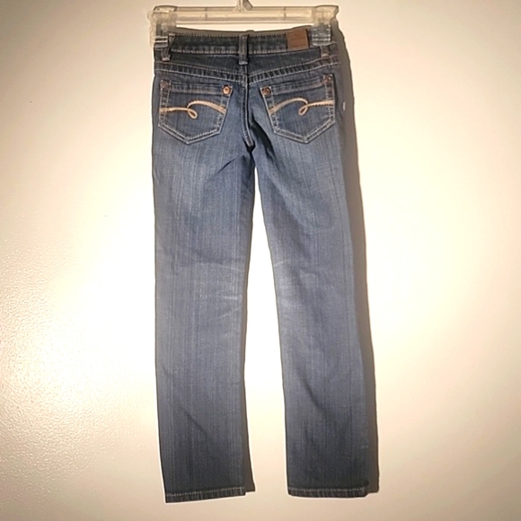 Justice Jeans Girls Embroidered Pockets Straight Leg Jeans, Size: 8 S - Picture 5 of 10